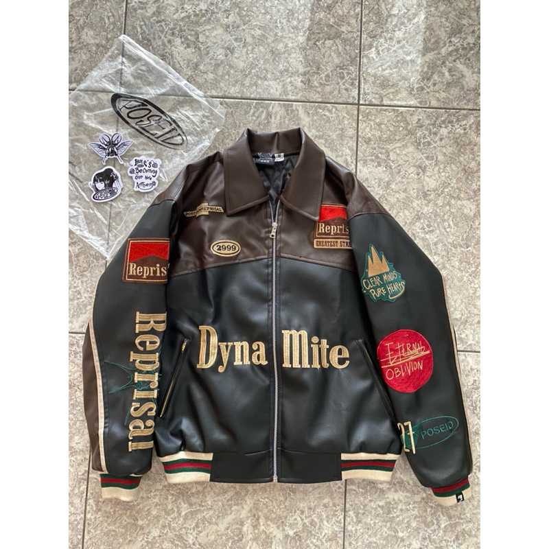 leather varsity poseidon