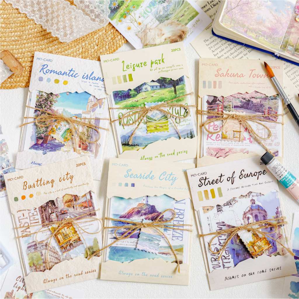 

20 Lembar Kertas Hias Seri Selalu di Jalan 10x14cm Untuk Dekorasi Scrapbook Bullet Journal Diary Jurnal Retro Vintage