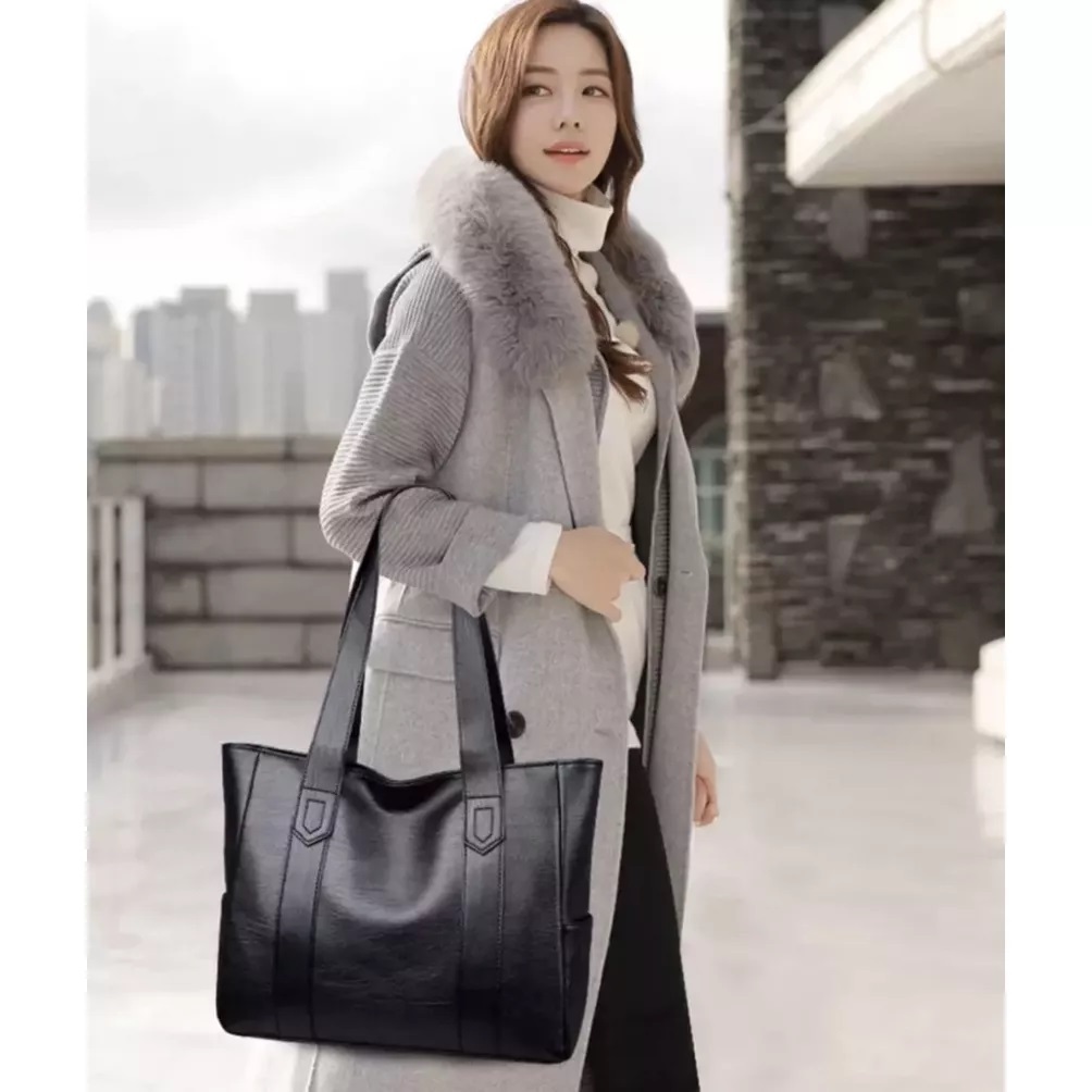 NEW DEALS TAS ToteBag Wanita Zeara ( COD) Tas Bahu Wanita Kulit Kapasitas Besar Tote Bag Kulit