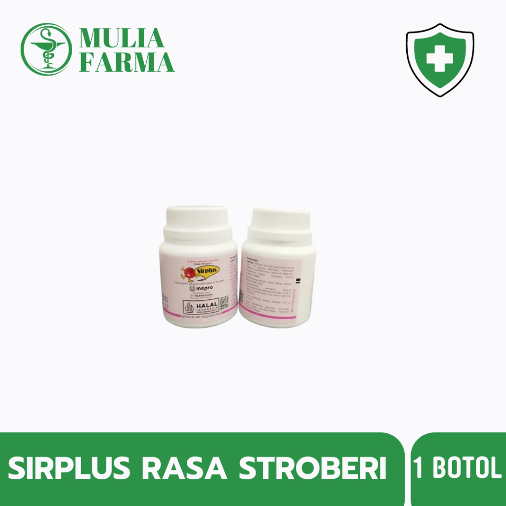 Sirplus Tablet Rasa Stroberi / Pemanis Buatan / Gula untuk puyer / Campuran Obat Anak