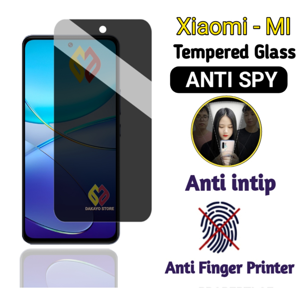 Tempered Glass Anti Spy Xiaomi Mi 8 Lite 6X A2 Anti Gores anti privacy full Layar