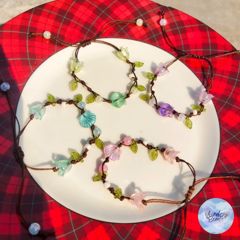 nautical nature bracelet | gelang fairy | gelang tali giok | gelang alam| gelang kerang