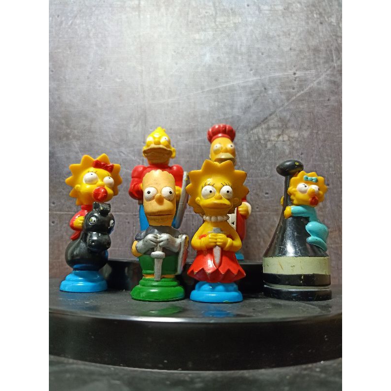 Figure Cartoon Character The Simpsons Family Chess Peices Set