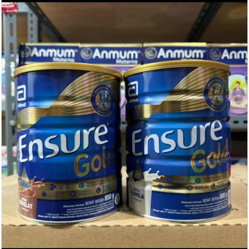 

Susu Ensure Gold Vanilla dan Ensure Coklat Gold 850/800gr