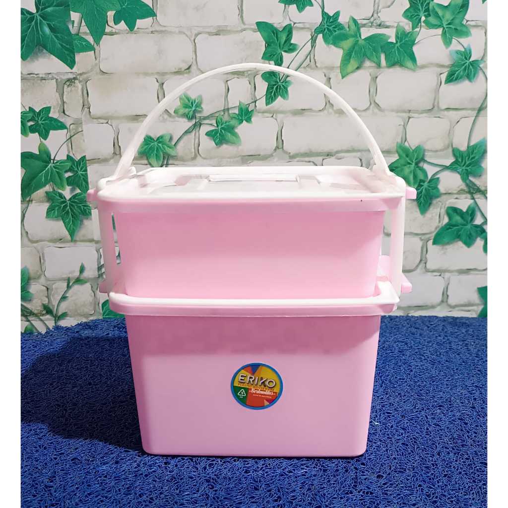 RANTANG PLASTIK SUSUN 2 SEGI  JAYA ERIKO / RANTANG SUSUN 2 / RANTANG PLASTIK / TEMPAT MAKANAN SUSUN 