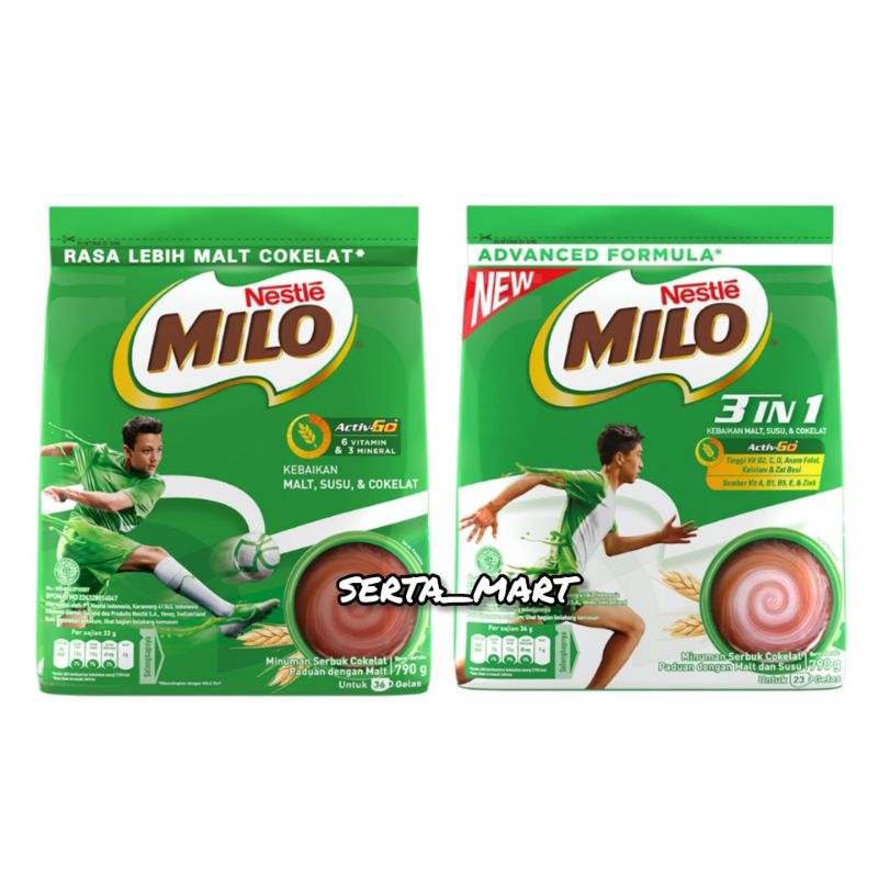 

Nestle Milo Susu Bubuk Cokelat 3in1 Activ Go