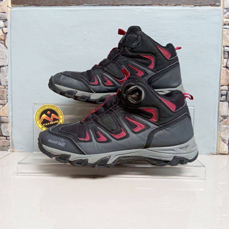 sepatu outdoor MONTBELL boa system second