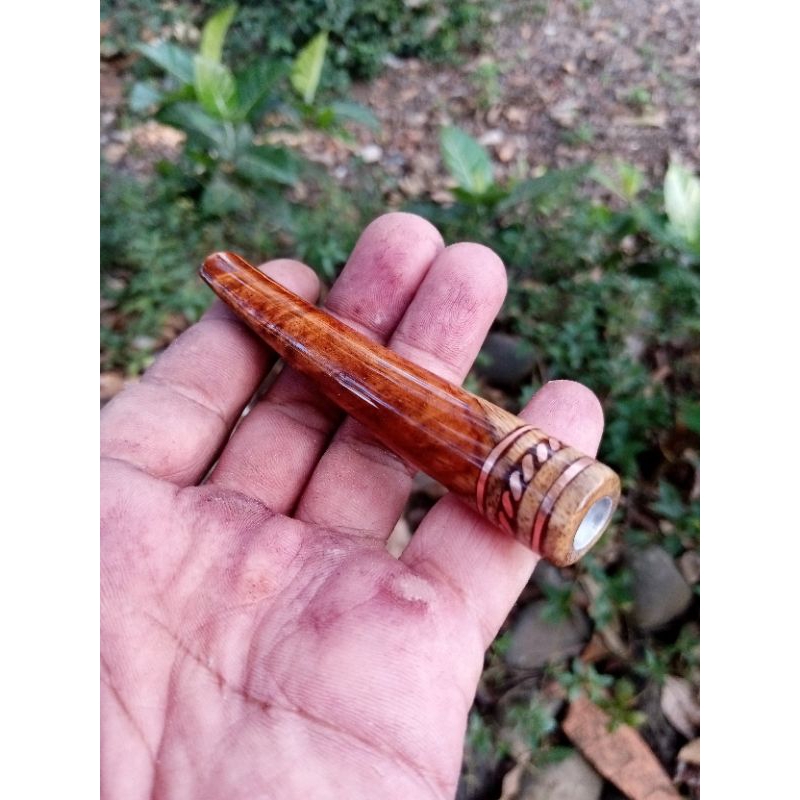 pipa amboyna burl ring 10cm