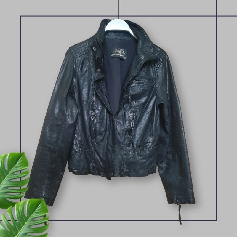 Jaket Kulit Wanita Kulit Asli (bukan sintetis) ZARA WOMEN ORIGINAL