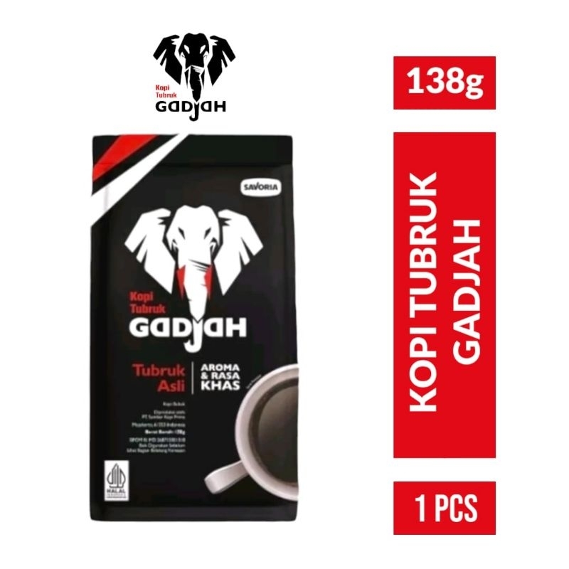 

GADJAH Kopi Tubruk Asli Pouch 138gr / Kopi Tubruk Gadjah Asli Pouch 138gr