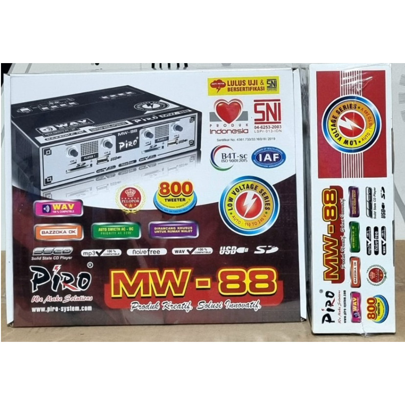 (PAKET BUNDLING) paket mesin amplifier walet piro MW88 / MW 88 plus timer piro dxt 8