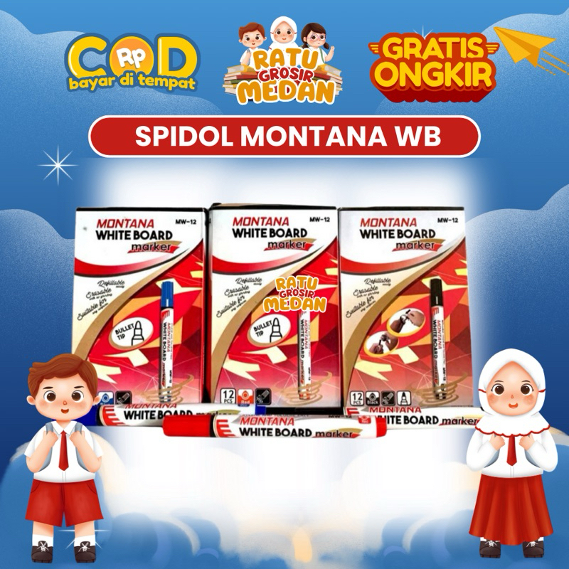 

Spidol Montana Whiteboard 12pcs