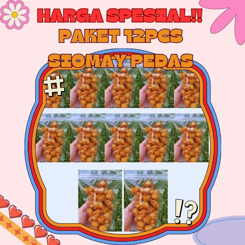

PAKET SIOMAY PEDAS 12PCS