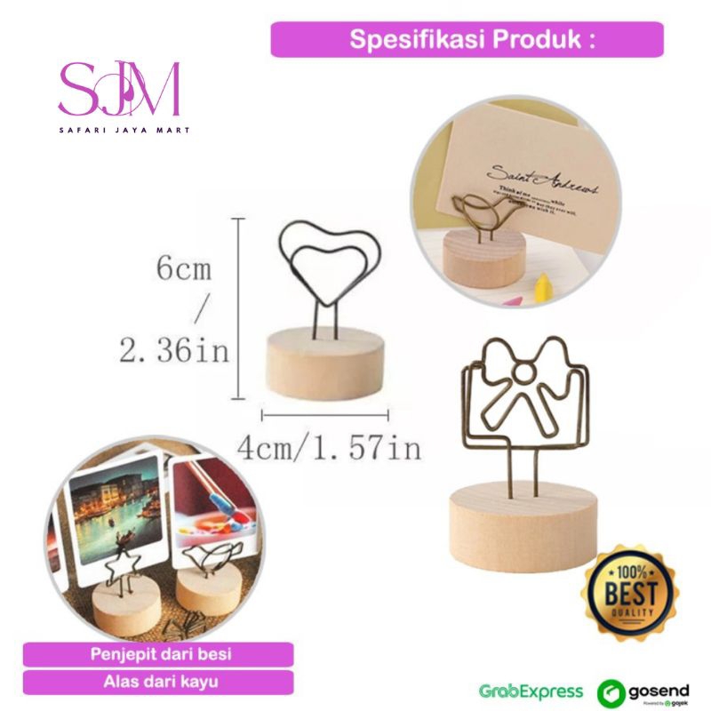 Klip Holder Penjepit Dekorasi Memo Lucu Kartu Nama Klip Penjepit Foto Klip Kartu Motif Hiasan Ucapan