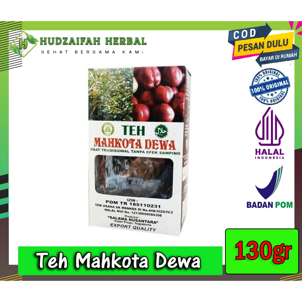 

Teh Mahkota Dewa Salama Nusantara ( Herbal Kanker, Stroke, Rematik, Asam Urat, Diabet ) 130gr