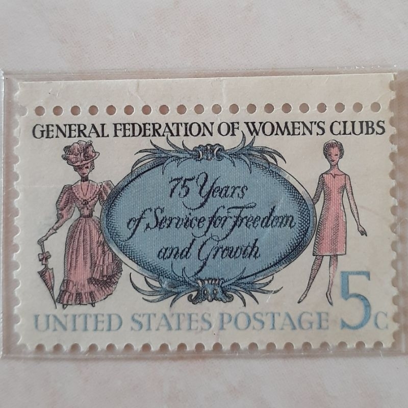 

Perangko USA 75th Anniversary of General Federation of Women's Clubs (Women of 1890 and 1966) Tahun 1966