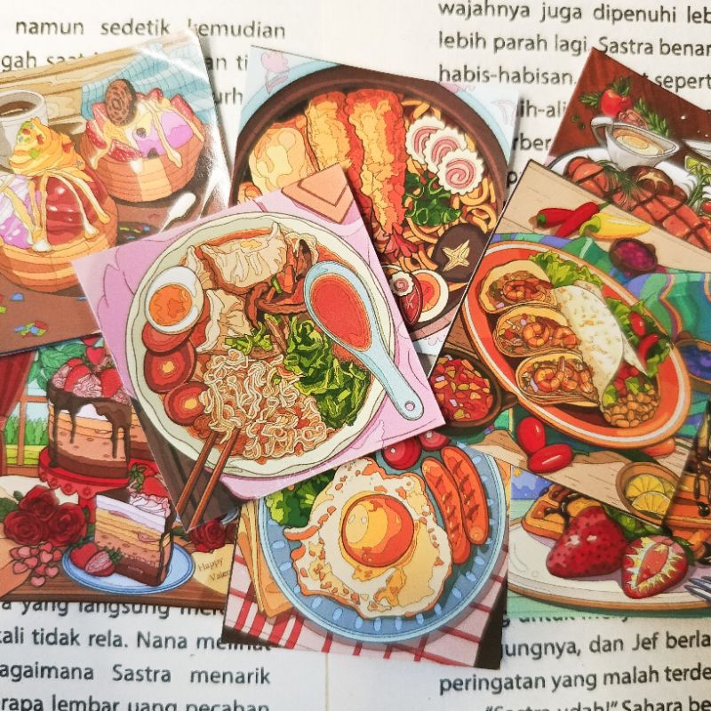 20pcs STICKER FOOD AESTHETIC / Food Sticker Set / Food Aesthetic Sticker Set / Sticker