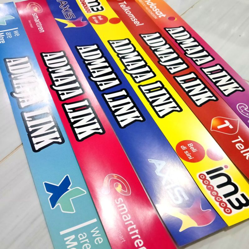 

(Custom Nama) 6 pcs Stiker etalase konter bahan vinyl glossy + laminasi dingin ukuran 20x28cm anti air