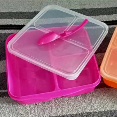 lunch box anak bekal anti tumpah sekat 3 lunch box serbaguna