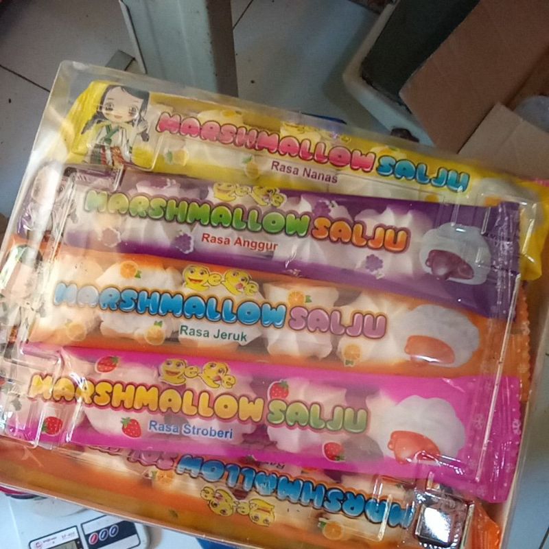 

marshmallou salju aneka rasa isi 30pis eceran 2rb