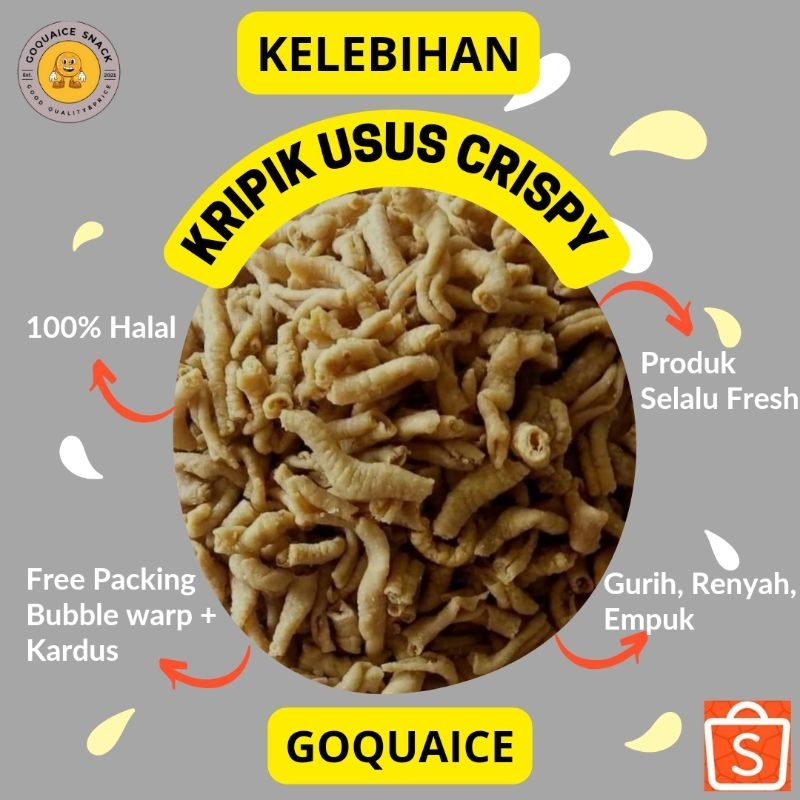 

Piscoklegit_ Kripik Usus Ayam Crispy / Gurih 1 Kg - Snack / Keripik / Makanan Ringan / Cemilan Enak