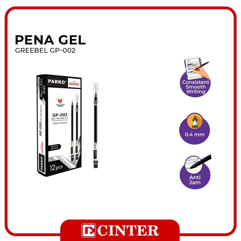 

GREEBEL - BOLLPOIN / PEN / PENA PARKO GP-002 GEL 0.4 BLACK