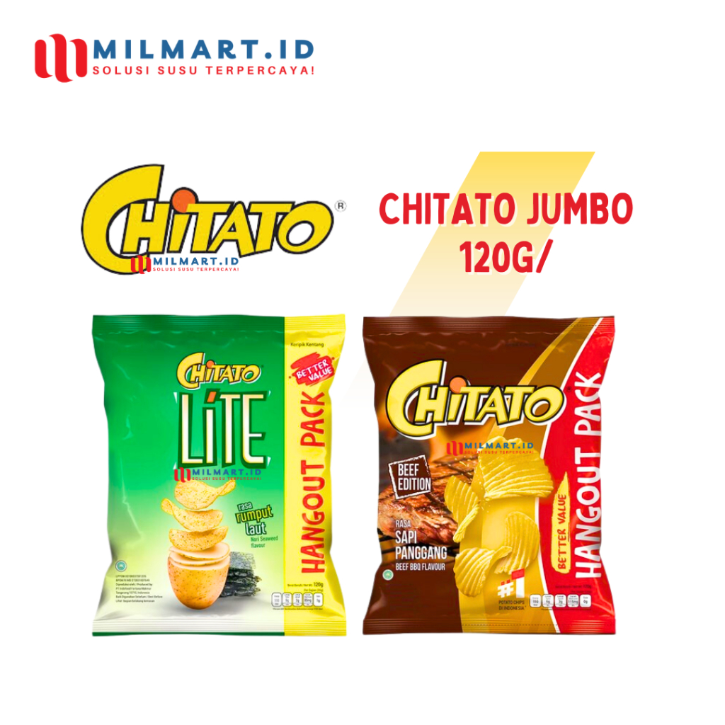 

CHITATO JUMBO POTATO CHIPS SNACK 120 G SNAK KENTANG KERIPIK PANGGANG CAMILAN MAKANAN RINGAN