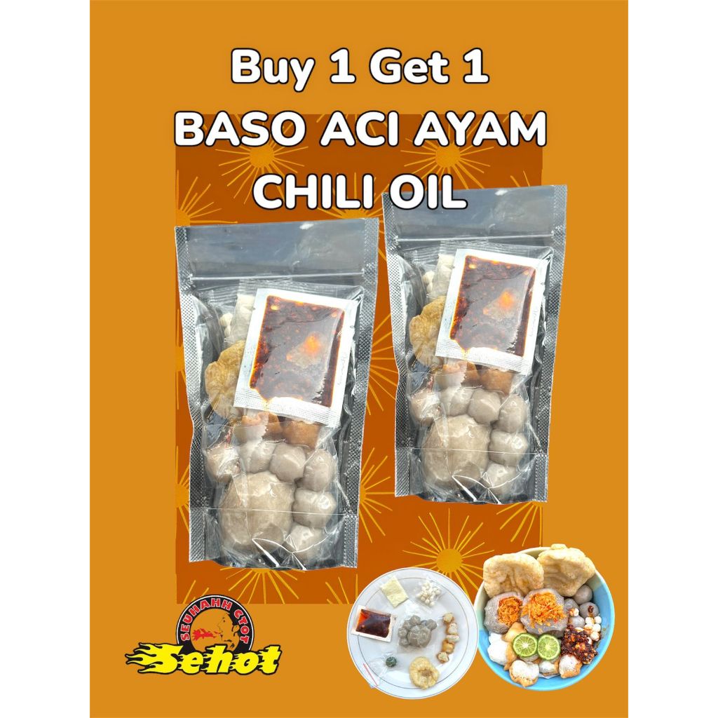 

[ Chili Oil ] Buy 1 Get 1 Baso Aci Ayam Suwir Chili Oil - Ekonomis Food