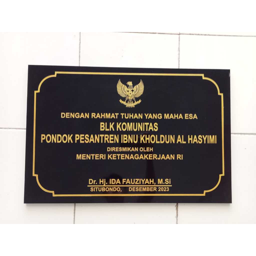 Prasasti Bangunan 40 x 60 cm / Prasasti Peresmian