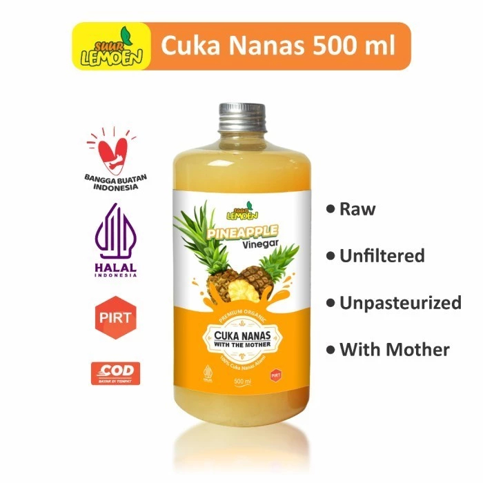 

Cuka Nanas Suur Lemoen - Cuka Nanas Organik Tanpa Campuran - Pineapple Cider Vinegar 500ml _ LV