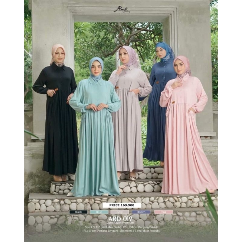 ARD 019 by Arrafi Daily Gamis Rayon Premium Adem