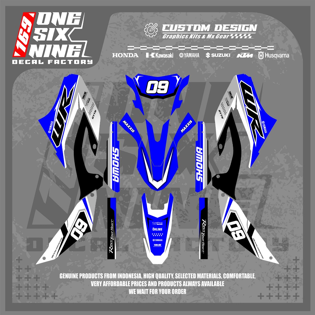 Decal Yamaha Wr 155 Simple Bebas Request Design - Decal Wr 155 Full Body