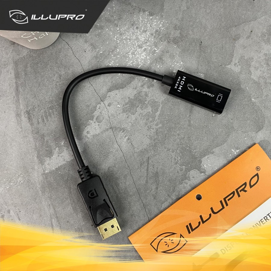 ILLUPRO Konverter Display Port to HDMI 4K Converter DP to HDMI 4K