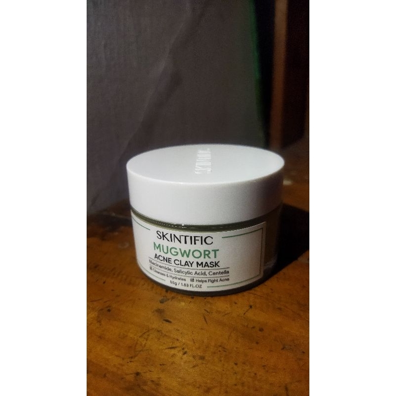 Preloved skintific mugwort acne clay mask