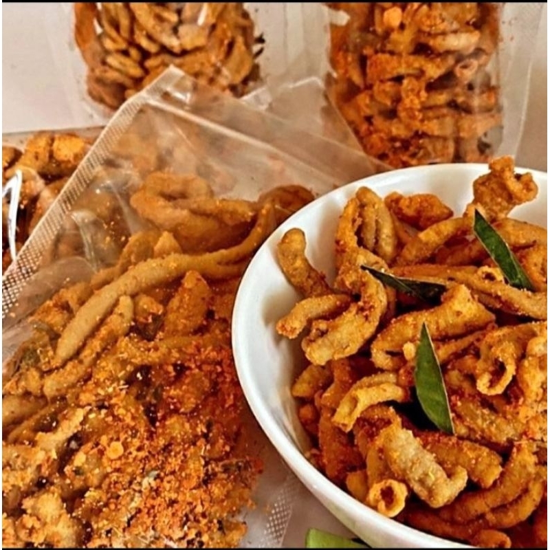 

usus ayam pedas daun jeruk kemasan 500gram