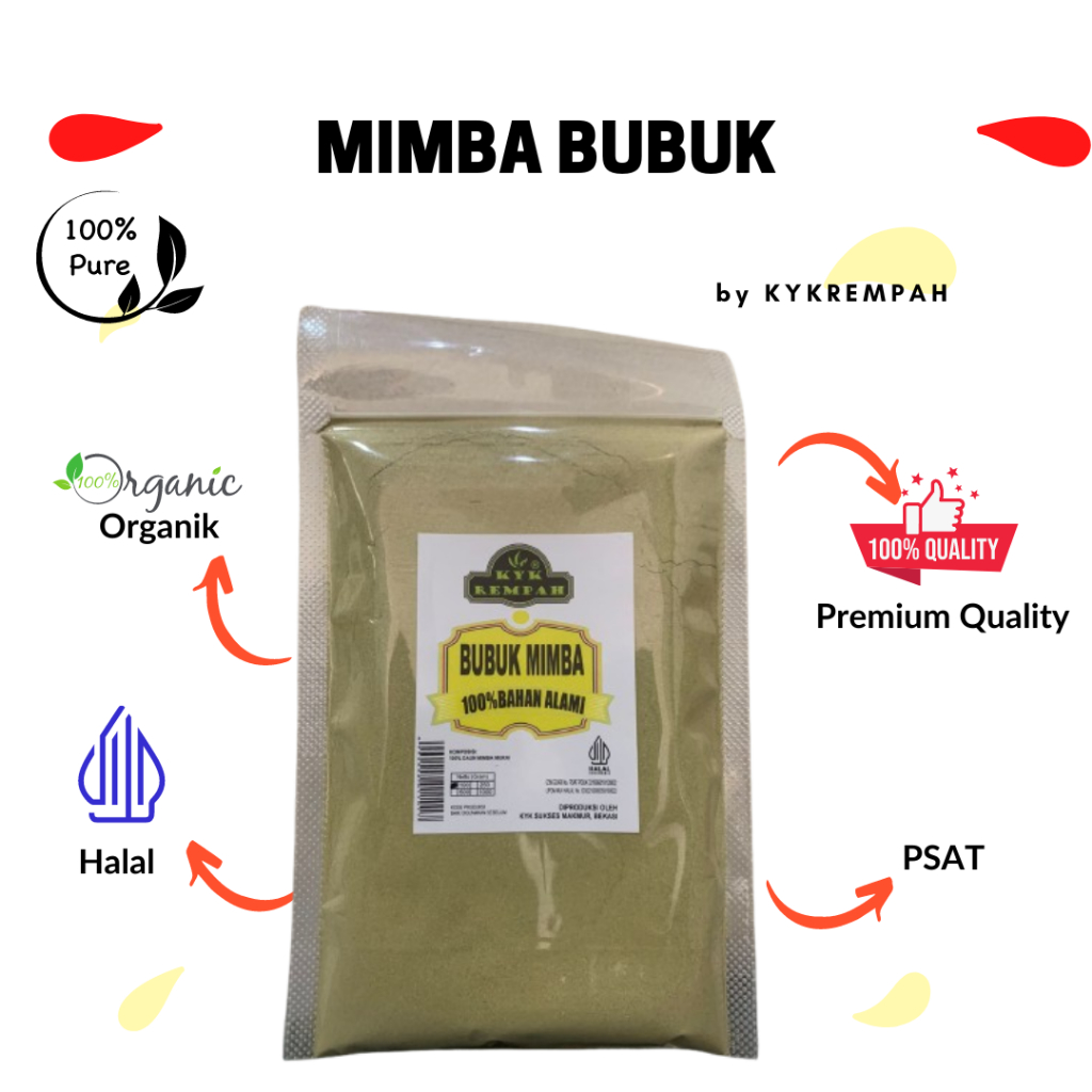 

Mimba Bubuk Murni 100 Gram | Daun Mimba Bubuk 100gr