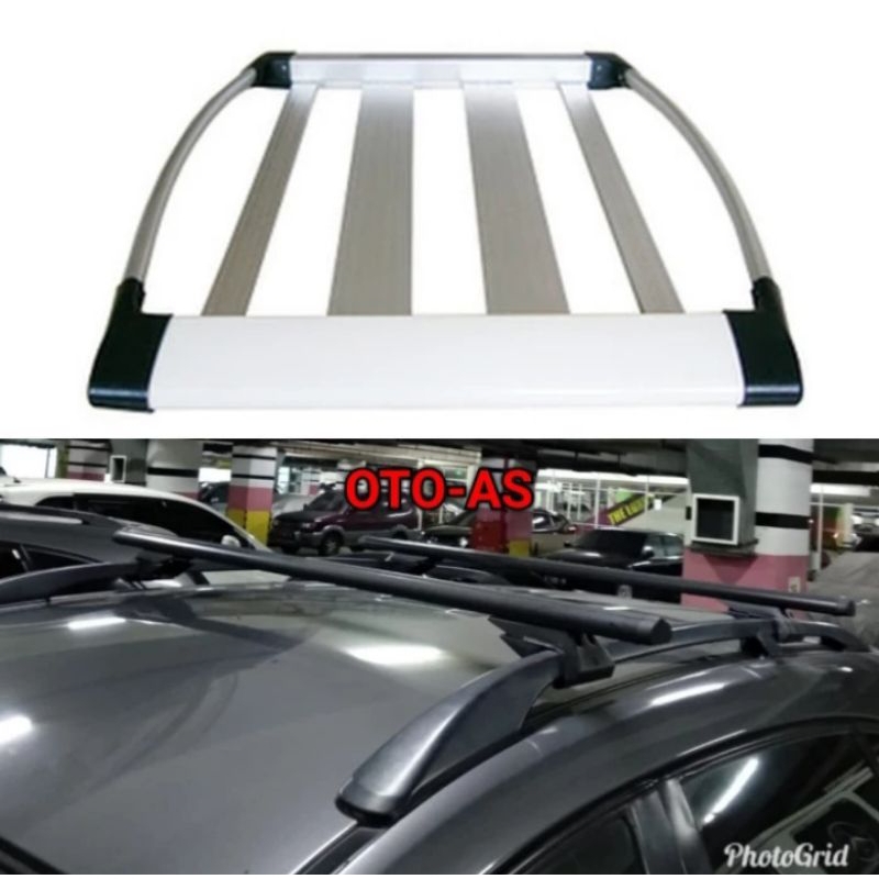 paket cross bar + rack bagasi oval mobil rush / terios lama