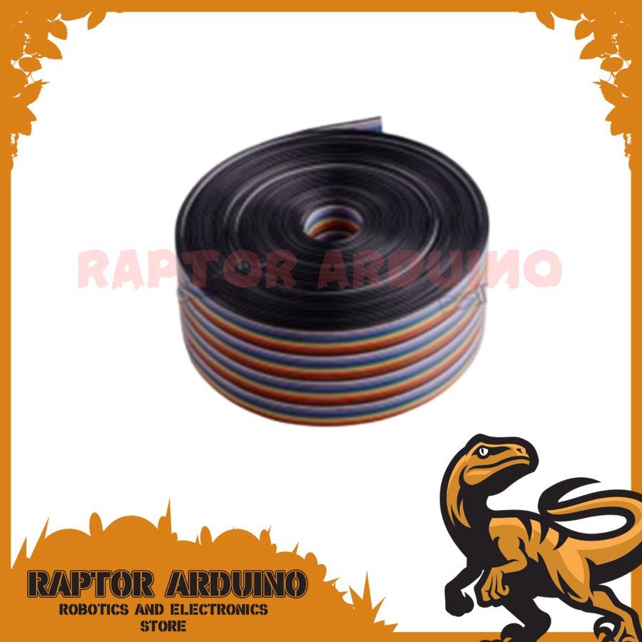 1 meter Cable Rainbow 16p Flat Kabel Pelangi Pita 16 pin 1m 1.27mm IDC