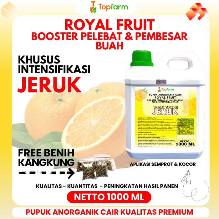 Pupuk Topfarm / Pupuk Booster Buah Jeruk / Pupuk Booster Tanaman Buah Jeruk / Pupuk Booster Jeruk Te
