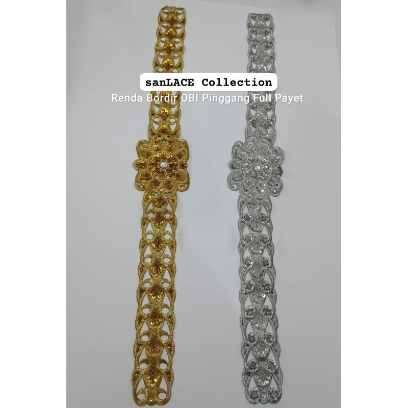 Renda Bordir OBI Aplikasi Pinggang Full Payet