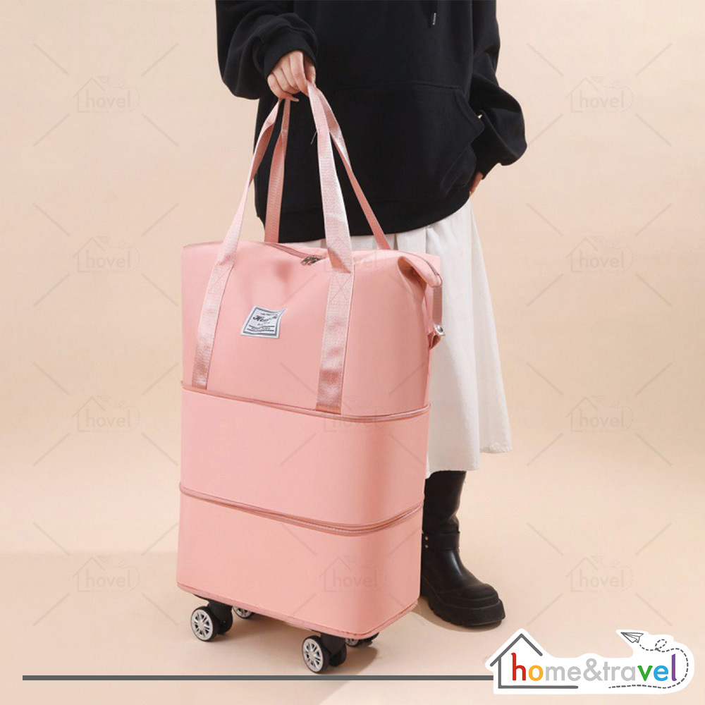 Tas Mudik Jumbo Dengan Roda Travel Bag Besar 3 Tingkat Trolley Duffel Bag Premium Waterproof