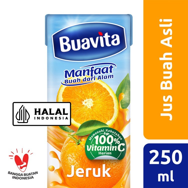 

Buavita Jus Jeruk Orange Juice Buah Asli 245ml