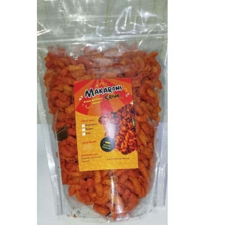 

makaroni pedas daun jeruk 500 gram,makaroni bantet kemasan 500gram