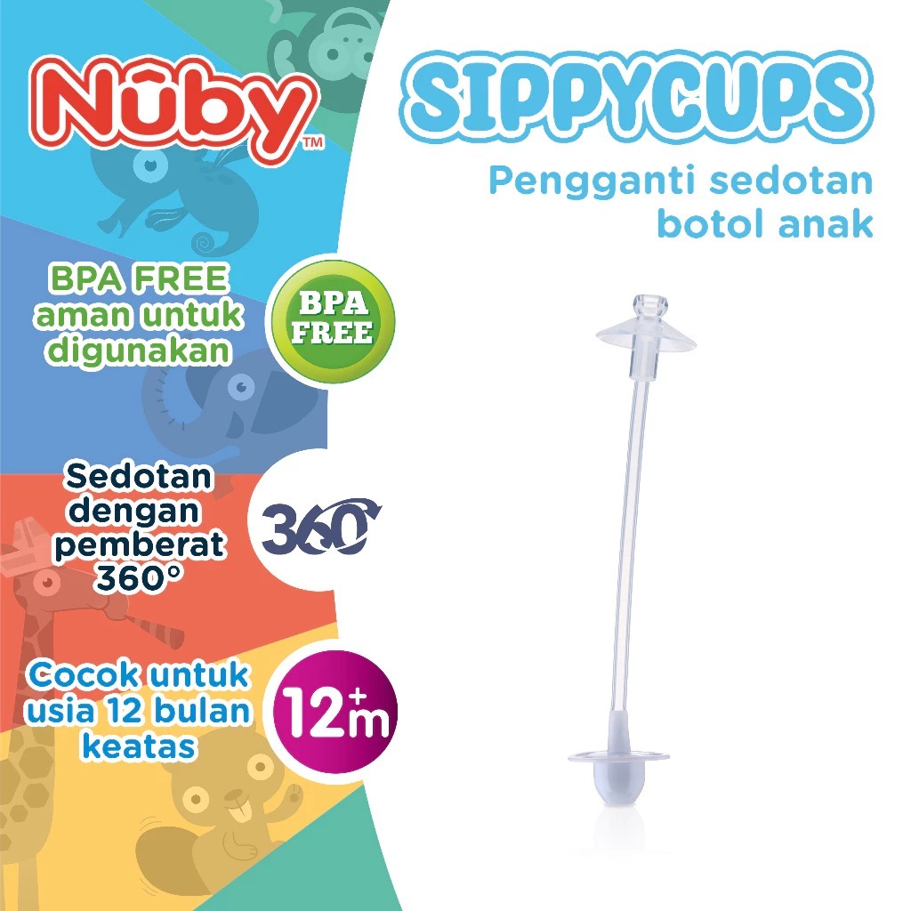 Nuby Weighted Straw Sparepart Replacement - Sedotan Pengganti Dengan Pemberat
