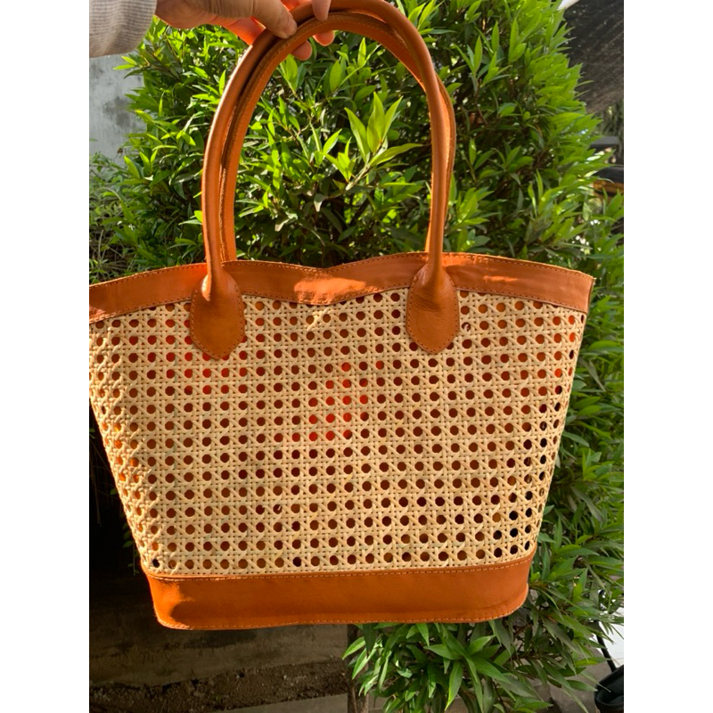 Tas Bali Rotan Gelombang / Tas Anyaman Bali