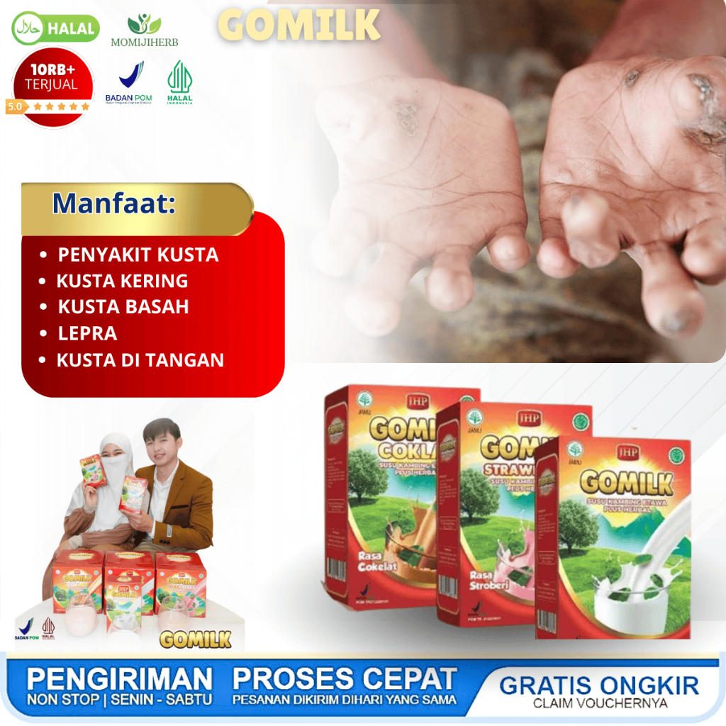 GOMILK Susu Kambing Etawa Plus Obat Herbal Kusta Lepra Kusta Kering Kusta Basah Kusta Lepra Lepra Ku