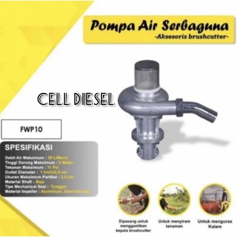 Adaptor Pompa Air Potong Rumput  FIRMAN FWP 10 Kotak *7 *9