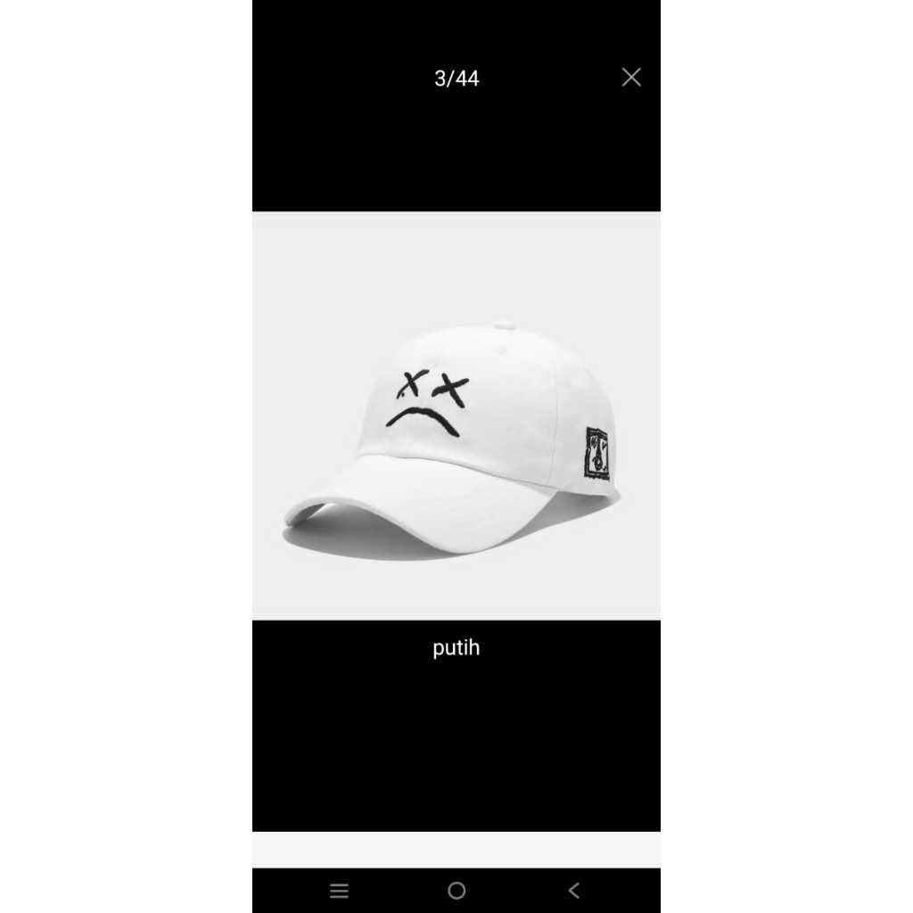 topi distro basebal Bordir Smile topi pria topi murah topi Original Import