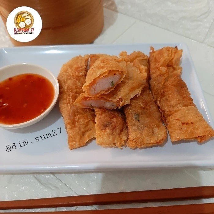 

DIMSUM LUMPIA KULIT TAHU AYAM UDANG ISI 10 PCS HALAL ALA RESTO PREMIUM - FROZEN ISI 10