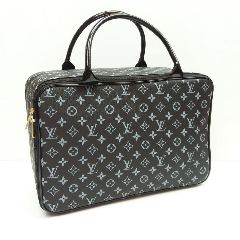TAS TRAVEL WANITA TAS KOPER PAKAIAN TAS JINJING PREMIUM LV HITAM